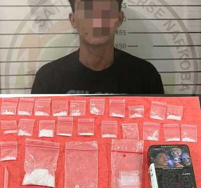 Polres Lampung Utara Ungkap Kasus Narkotika, Seorang Pria Ditangkap dengan Puluhan Paket Sabu