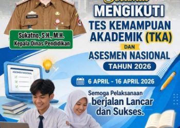 Pantau Pelaksanaan TKA 2026, Disdik Lampung Utara Pastikan SMPN 7 Kotabumi Berjalan Lancar
