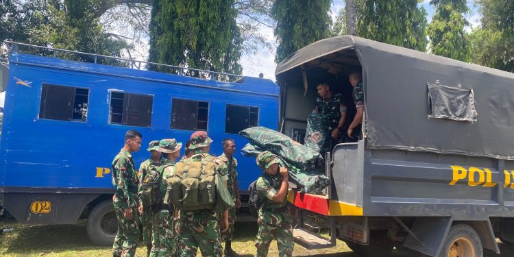 Pejabat Kodim 0411/KM Sambut Kedatangan 200 Prajurit Yonif TP 943/DPC di Kota Gajah