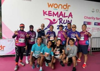 Kapolda Lampung Pimpin Ratusan Personel dan Bhayangkari Polda Lampung Ikuti Kemala Run 2026