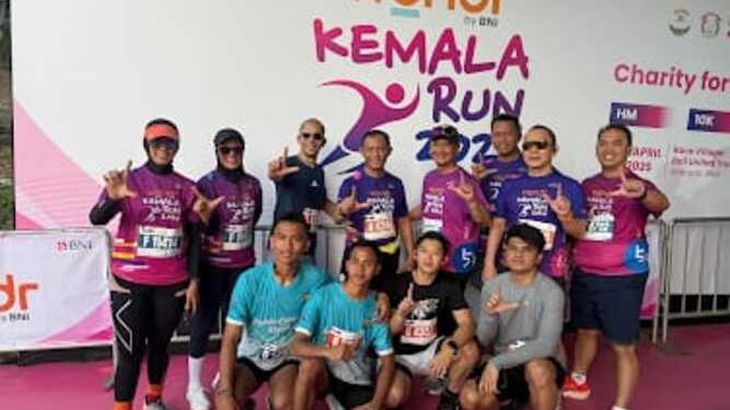 Kapolda Lampung Pimpin Ratusan Personel dan Bhayangkari Polda Lampung Ikuti Kemala Run 2026