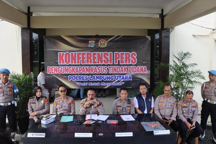 Polres Lampung Utara Ungkap 4 Kasus Kejahatan dalam Sepekan, Pelaku Curanmor Bersenpi Viral Berhasil Ditangkap